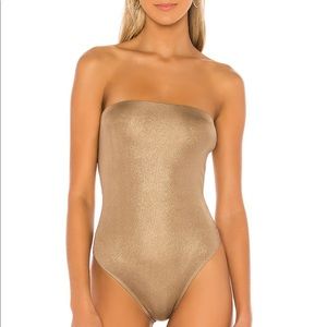 Gold tube bodysuit